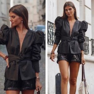 Zara wrap around blouse top